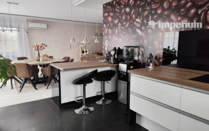 Ponúkam na predaj  6 izbový elegantne zariadený, samostatne stojací rodinný dom v obci Veľké Dvorníky.