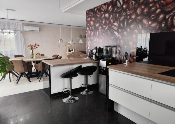 Ponúkam na predaj  6 izbový elegantne zariadený, samostatne stojací rodinný dom v obci Veľké Dvorníky.